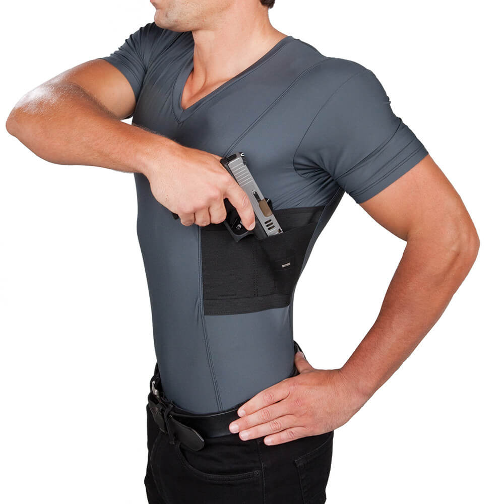 Mens Concealed Carry V-Neck Tee