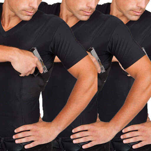 Men s Concealed Carry V Neck Tee Multi Pack UnderTech UnderCover