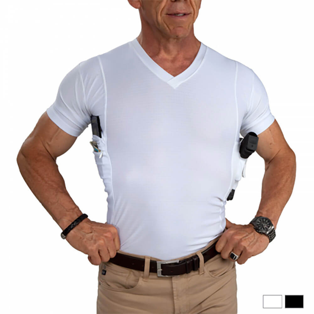 Mens Concealed Carry Executive V-Neck Neck Tee