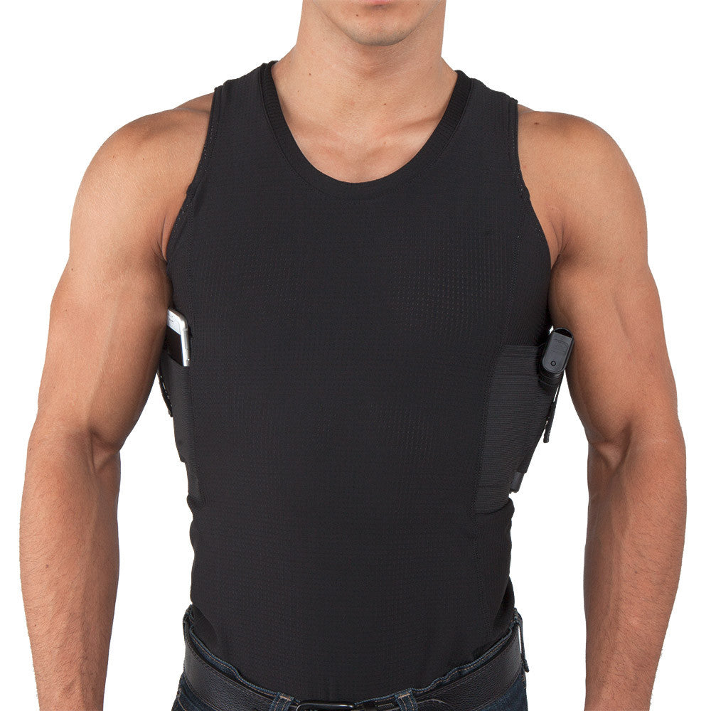 Mens Concealed Carry Coolux Mesh Tank - Undertech Undercover