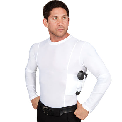 Men's Long Sleeve Concealed Carry Crew Neck Shirt - Undertech Undercover
