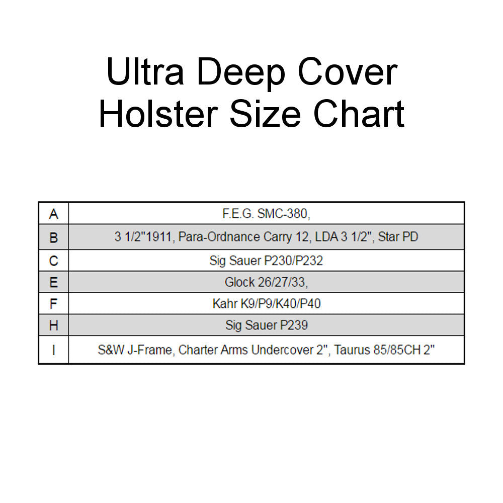Ultra Deep Cover Holster - Undertech Undercover